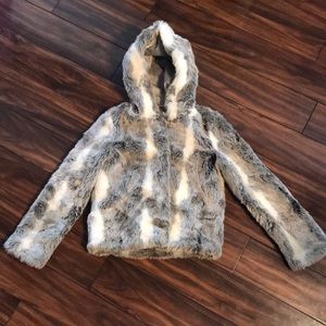 Super Soft Girls Size 8 Faux Fur Jacket